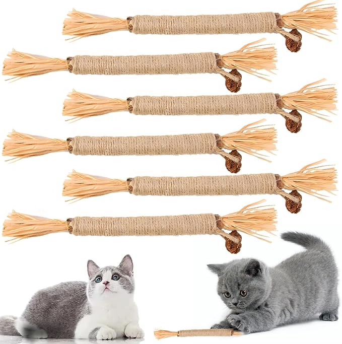 HOVIBU 6pcs Bâtonnets Herbe à Chat